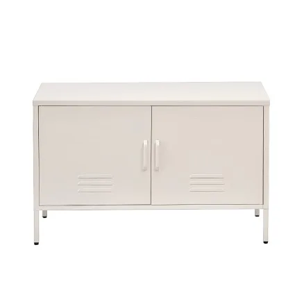 ArtissIn Artiss Buffet Sideboard Metal Cabinet, Cold Rolled Steel, White, 100x40x64cm, Modern Storage Solution Australia