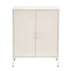 ArtissIn Buffet Sideboard Metal Cabinet, Cold Rolled Steel, White, 80x40x101.5cm, Stylish Storage Solution Australia