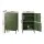 Artiss Set of 2 Green Metal Buffet Sideboard Cabinets 2 Doors Adjustable Shelves Cable Hole Steel Finish