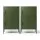 Artiss Set of 2 Green Metal Buffet Sideboard Cabinets 2 Doors Adjustable Shelves Cable Hole Steel Finish