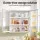 Artiss Glass Display Cabinet 60cm White Wall Mounted or Free-standing with Adjustable Shelves and Tempered Glass Doors