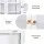 Artiss Glass Display Cabinet 60cm White Wall Mounted or Free-standing with Adjustable Shelves and Tempered Glass Doors