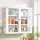 Artiss Glass Display Cabinet 60cm White Wall Mounted or Free-standing with Adjustable Shelves and Tempered Glass Doors