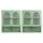Artiss Wall Mounted Buffet Cabinet Set of 2 3-Tier Fluted Glass Storage Sage Green with Adjustable Shelf