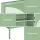 Artissin Elsa Buffet Sideboard Metal Storage Cabinet with Two Doors and Adjustable Shelves Light Green