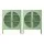 Artiss Elsa 2x Buffet Sideboard Cabinet Set Light Green Cold-Rolled Steel Mesh Doors 80x40x102cm Adjustable Shelves
