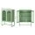Artiss Elma 2 Buffet Sideboards Cabinet Light Green Cold Rolled Steel Mesh Doors 85x40x120cm Set of 2