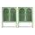 Artiss Elma 2 Buffet Sideboards Cabinet Light Green Cold Rolled Steel Mesh Doors 85x40x120cm Set of 2