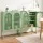 Artiss Elma 2 Buffet Sideboards Cabinet Light Green Cold Rolled Steel Mesh Doors 85x40x120cm Set of 2