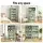 Artiss Elia Buffet Sideboard Metal Storage Cabinet with Mesh Doors and 5-Tier Shelves Adjustable Feet Light Green