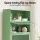 Artiss ELIA 2x Buffet Sideboard Cabinet 5-Tier Metal Mesh Doors Light Green 79cm x 32cm x 175cm Cold Rolled Steel