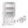 Artiss 180cm Buffet Sideboard Hutch - White Storage Cabinet with Glass Doors, Adjustable Shelves, Soft-Close Drawers