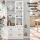 Artiss 180cm Buffet Sideboard Hutch - White Storage Cabinet with Glass Doors, Adjustable Shelves, Soft-Close Drawers