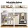 Artiss 140CM White Buffet Sideboard - X-Frame Design, 2 Drawers, Particle Board, Adjustable Shelves, Soft-Close Hinges