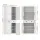 2 Artiss 6-Tier Buffet Sideboard Cabinet White MDF Tallboy Pantry Cupboard with Drawer and Anti-Tip Strap