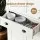 2 Artiss 6-Tier Buffet Sideboard Cabinet White MDF Tallboy Pantry Cupboard with Drawer and Anti-Tip Strap