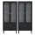 Artiss Lency 2x Buffet Sideboard 5-Tier Fluted Black Storage Cabinets with Drawers and Anti-Tip Kit Set