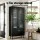 Artiss Lency 2x Buffet Sideboard 5-Tier Fluted Black Storage Cabinets with Drawers and Anti-Tip Kit Set