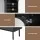 Artiss Lency 2x Buffet Sideboard 5-Tier Fluted Black Storage Cabinets with Drawers and Anti-Tip Kit Set