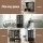 Artiss Lency 2x Buffet Sideboard 5-Tier Fluted Black Storage Cabinets with Drawers and Anti-Tip Kit Set
