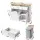 Artiss Buffet Sideboard Cabinet with Tilt‑Out 54L Bin Holder Smooth Drawers Adjustable Side Cabinet White Pine