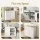 Artiss Buffet Sideboard Cabinet with Tilt‑Out 54L Bin Holder Smooth Drawers Adjustable Side Cabinet White Pine