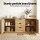 Artiss Oak Buffet Sideboard 160cm Scandinavian Sideboard Two Door Cabinet Three Smooth Drawers Rounded Corners