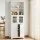 Artiss 160cm Buffet Sideboard Pantry Cabinet White Frosted Glass Shaker Doors Adjustable Shelves Metal Knobs