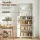 Artiss 160cm Buffet Sideboard Pantry Cabinet White Frosted Glass Shaker Doors Adjustable Shelves Metal Knobs
