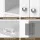 Artiss 160cm Buffet Sideboard Pantry Cabinet White Frosted Glass Shaker Doors Adjustable Shelves Metal Knobs