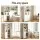 Artiss 160cm Buffet Sideboard Pantry Cabinet White Frosted Glass Shaker Doors Adjustable Shelves Metal Knobs