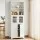 Artiss 160cm Buffet Sideboard Pantry Cabinet White Frosted Glass Shaker Doors Adjustable Shelves Metal Knobs
