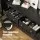 Artiss 130cm Black Buffet Sideboard Storage Cabinet - Clear Glass Doors, Adjustable Shelves, Sturdy Particle Board