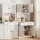 Artiss Beini Buffet Sideboard Hutch Pantry Cabinet 180cm High White Melamine Storage Unit Set of 2