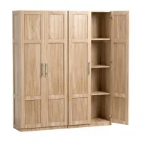 Artiss Pine 2x Buffet Sideboard Cabinet 180cm High Kitchen Storage with Shaker Doors and Adjustable Shelves