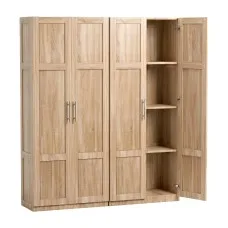 Artiss Pine 2x Buffet Sideboard Cabinet 180cm High Kitchen Storage with Shaker Doors and Adjustable Shelves