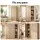 Artiss Pine 2x Buffet Sideboard Cabinet 180cm High Kitchen Storage with Shaker Doors and Adjustable Shelves