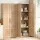 Artiss Pine 2x Buffet Sideboard Cabinet 180cm High Kitchen Storage with Shaker Doors and Adjustable Shelves