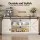 Artiss 150cm White Buffet Sideboard Cabinet - Rustic MDF Design with Sliding Barn Doors, 2-Tier Shelves & Anti-Tip Kit