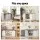 Artiss 150cm White Buffet Sideboard Cabinet - Rustic MDF Design with Sliding Barn Doors, 2-Tier Shelves & Anti-Tip Kit