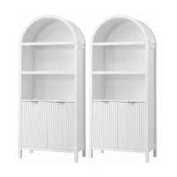 Artiss 180cm Buffet Sideboard Cabinet with French Arch Storage White