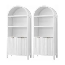 Artiss 180cm Buffet Sideboard Cabinet with French Arch Storage White