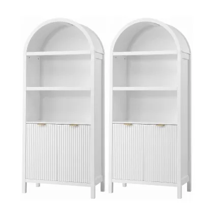 Artiss 180cm Buffet Sideboard Cabinet with French Arch Storage White