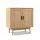 Artiss Rattan Buffet Sideboard, Particle Board, 70x40x75cm, BRIONY Oak, Real Rattan Doors, Eucalyptus Wood Legs