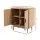 Artiss 2 Buffet Sideboard Rattan Cupboard with Real Rattan Doors and Solid Eucalyptus Legs 70x40x75cm