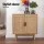 Artiss 2 Buffet Sideboard Rattan Cupboard with Real Rattan Doors and Solid Eucalyptus Legs 70x40x75cm