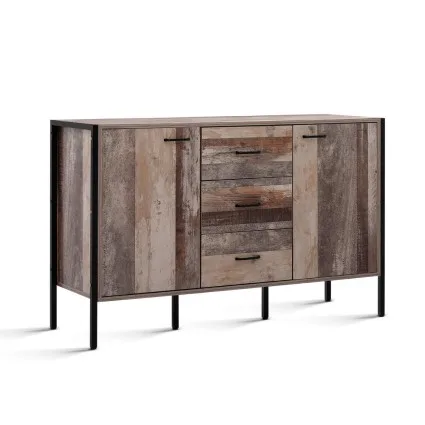 Artiss Buffet Sideboard, Wooden, Dark Grey, 123x39x79cm, Eco-Friendly, Modern Design, Ample Storage, Easy Assembly