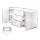 Artiss Buffet Sideboard, MDF/Particle Board, 138x35x74cm, White, High Gloss Finish, Modern Storage Solution