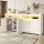 Artiss 2x LED Buffet Sideboard High Gloss White Set Modern Handleless Storage Cabinets 107.5cm H x 97.5cm
