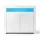 Artiss 2x LED Buffet Sideboard High Gloss White Set Modern Handleless Storage Cabinets 107.5cm H x 97.5cm